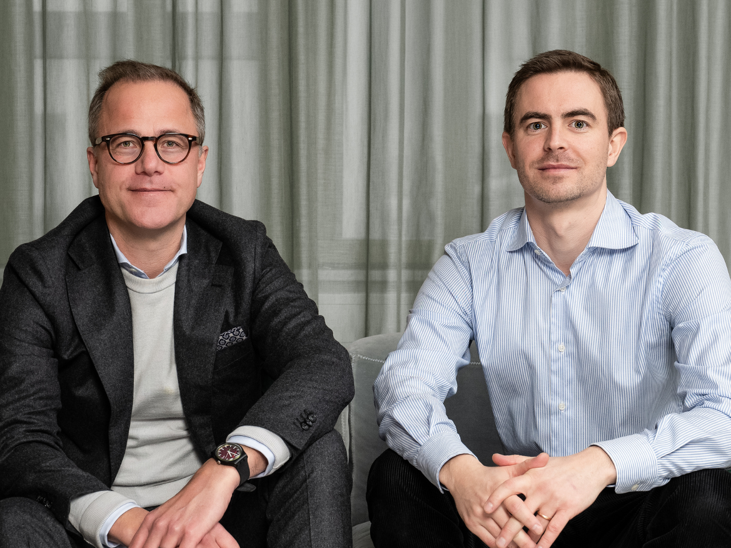 Bild på Martin Wallin och Robin Nestor, fondförvaltare på Lannebo